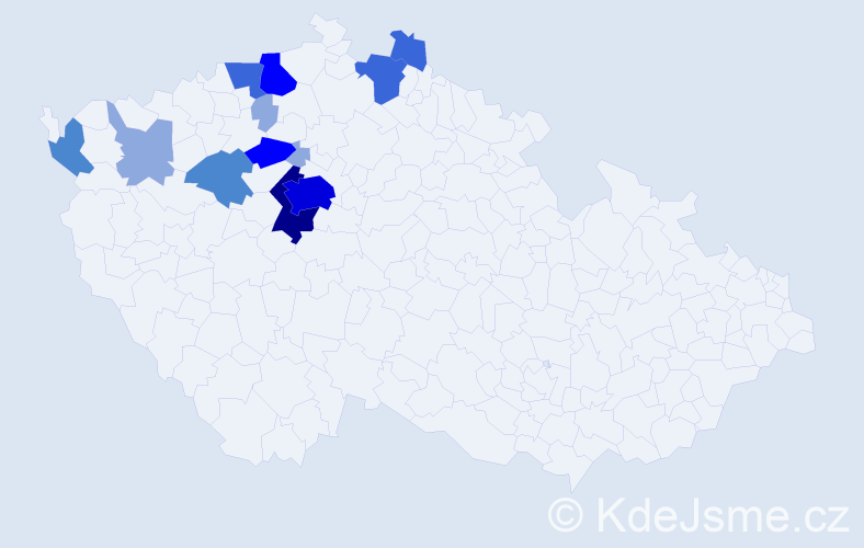 Příjmení: 'Barsová', počet výskytů 44 v celé ČR