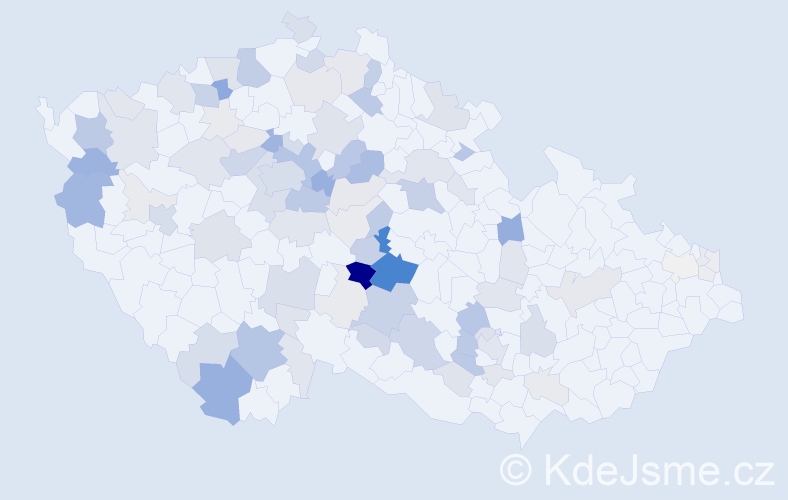 Příjmení: 'Bártlová', počet výskytů 359 v celé ČR