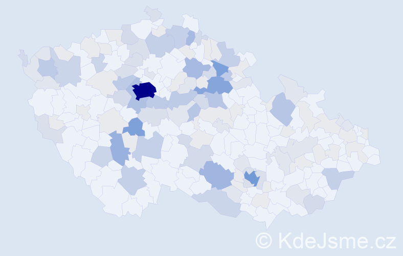 Příjmení: 'Všetečková', počet výskytů 446 v celé ČR