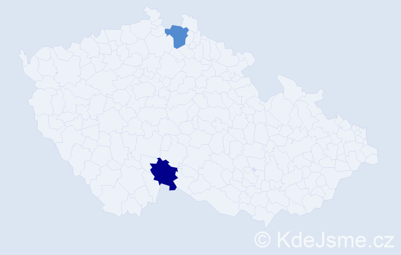 Příjmení: 'Krems', počet výskytů 2 v celé ČR