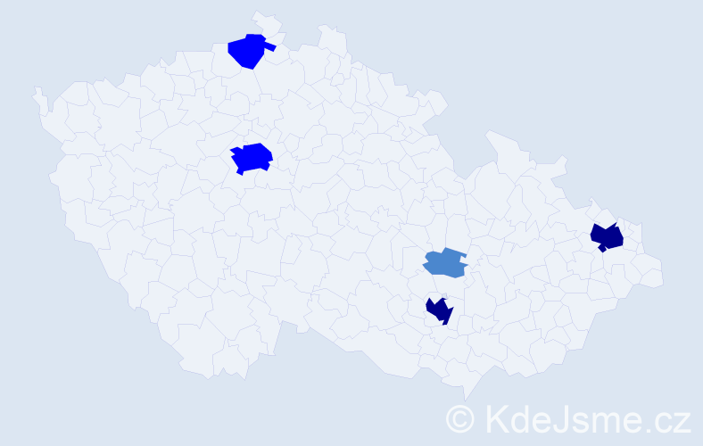 Příjmení: 'Hujdičová', počet výskytů 11 v celé ČR