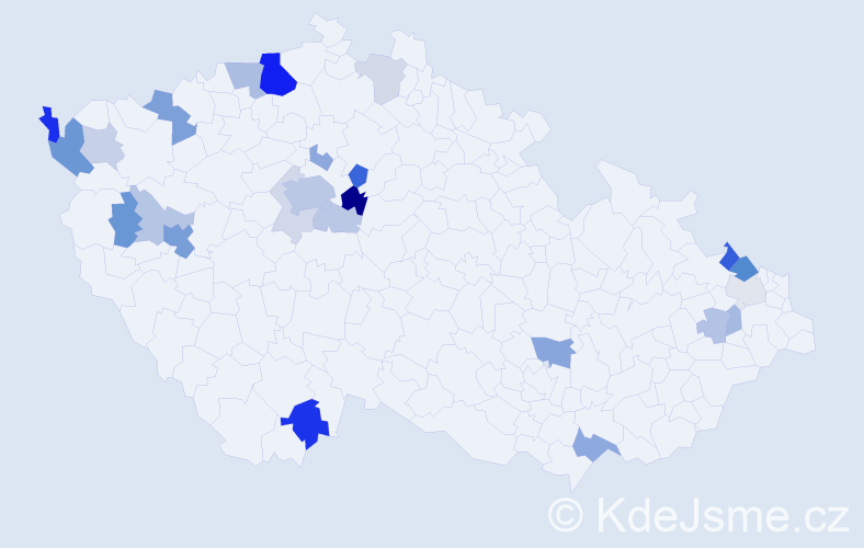 Příjmení: 'Bernhardtová', počet výskytů 64 v celé ČR