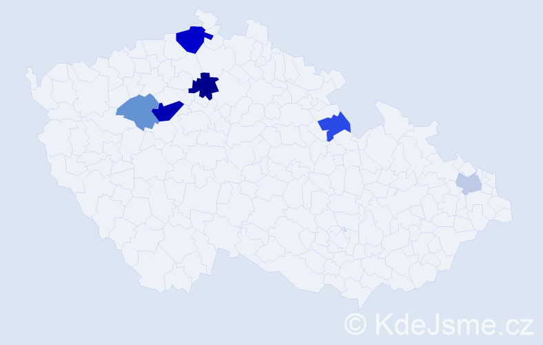 Příjmení: 'Ullrychová', počet výskytů 12 v celé ČR