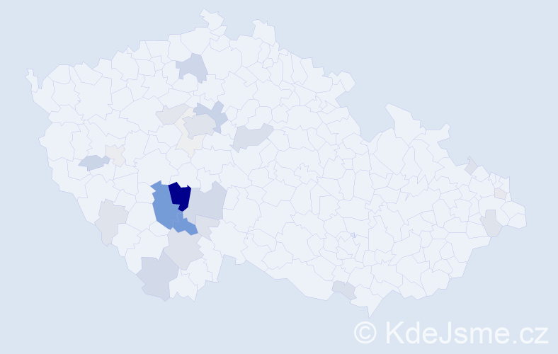 Příjmení: 'Brčák', počet výskytů 118 v celé ČR