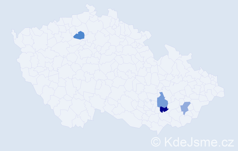 Příjmení: 'Kotolán', počet výskytů 4 v celé ČR