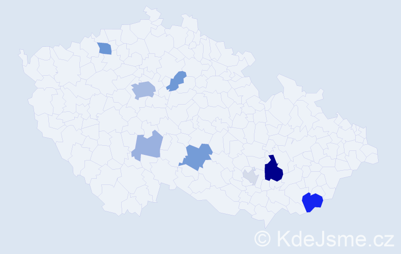 Příjmení: 'Měsková', počet výskytů 22 v celé ČR