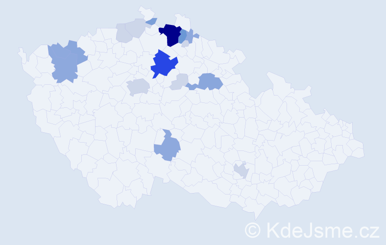 Příjmení: 'Bitmanová', počet výskytů 52 v celé ČR