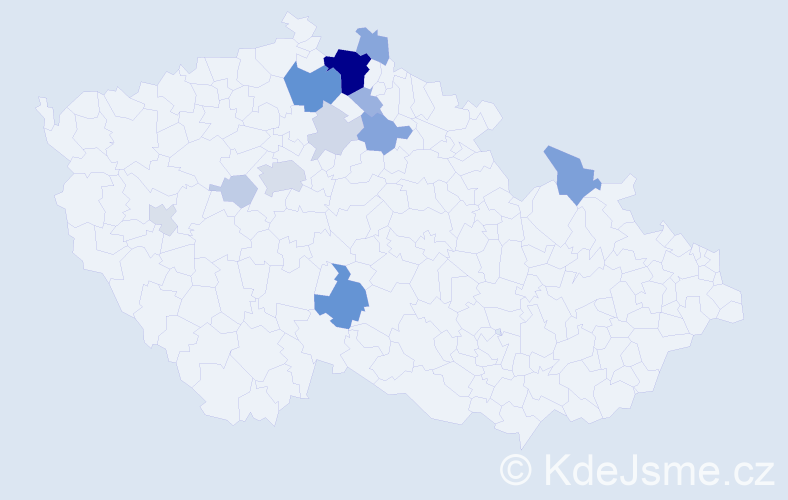 Příjmení: 'Kalfeřt', počet výskytů 41 v celé ČR