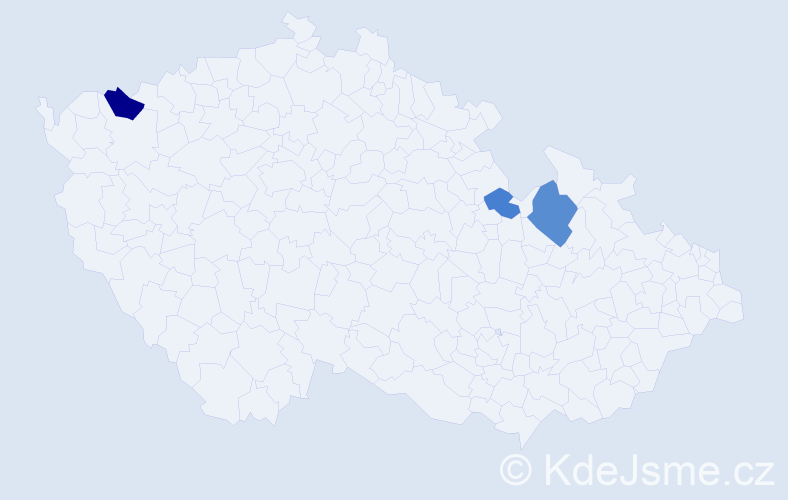 Příjmení: 'Stemmlerová', počet výskytů 5 v celé ČR