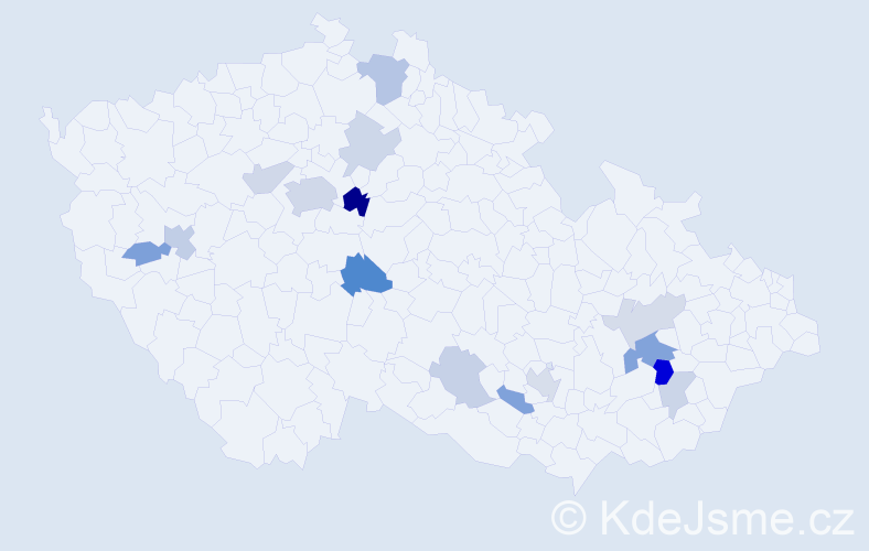 Příjmení: 'Šneidr', počet výskytů 31 v celé ČR