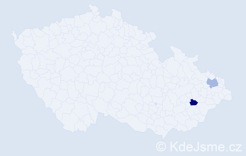 Příjmení: 'Dooley', počet výskytů 3 v celé ČR