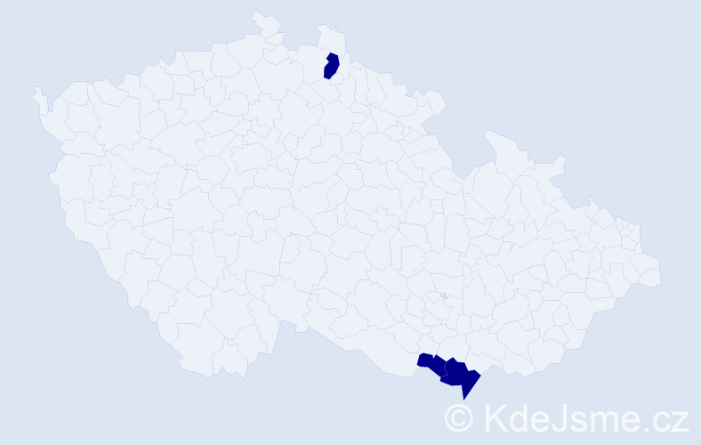 Příjmení: 'Drillichová', počet výskytů 3 v celé ČR
