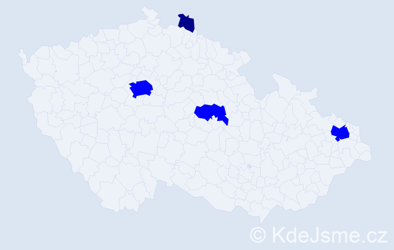 Příjmení: 'Vlodarczyk', počet výskytů 5 v celé ČR