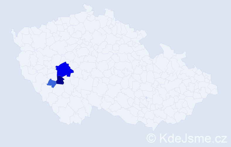 Příjmení: 'Citerbartová', počet výskytů 11 v celé ČR