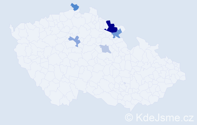 Příjmení: 'Coblová', počet výskytů 24 v celé ČR