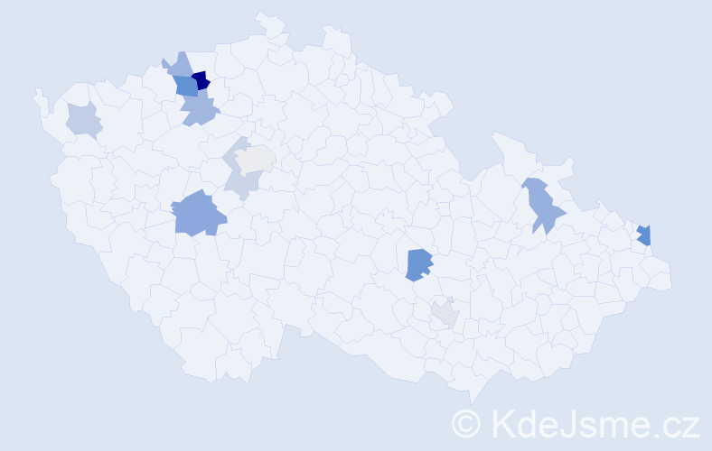 Příjmení: 'Sepešiová', počet výskytů 21 v celé ČR