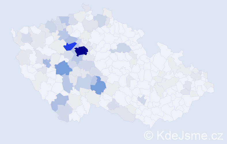 Příjmení: 'Kott', počet výskytů 421 v celé ČR