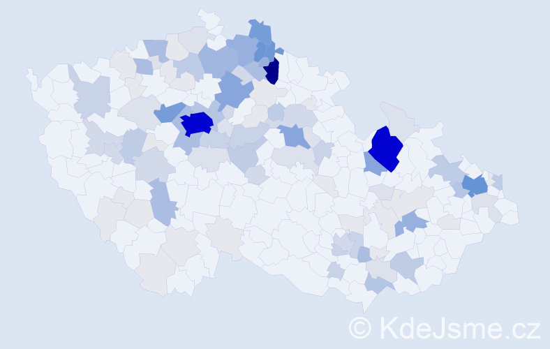 Příjmení: 'Matura', počet výskytů 477 v celé ČR