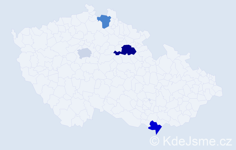 Příjmení: 'Stapleton', počet výskytů 10 v celé ČR