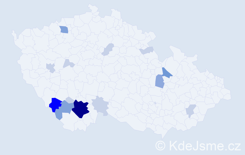 Příjmení: 'Wölflová', počet výskytů 40 v celé ČR