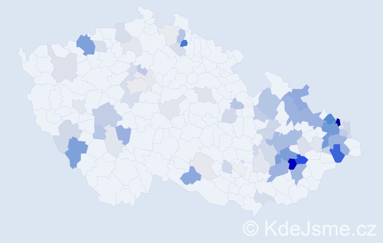 Příjmení: 'Masná', počet výskytů 269 v celé ČR