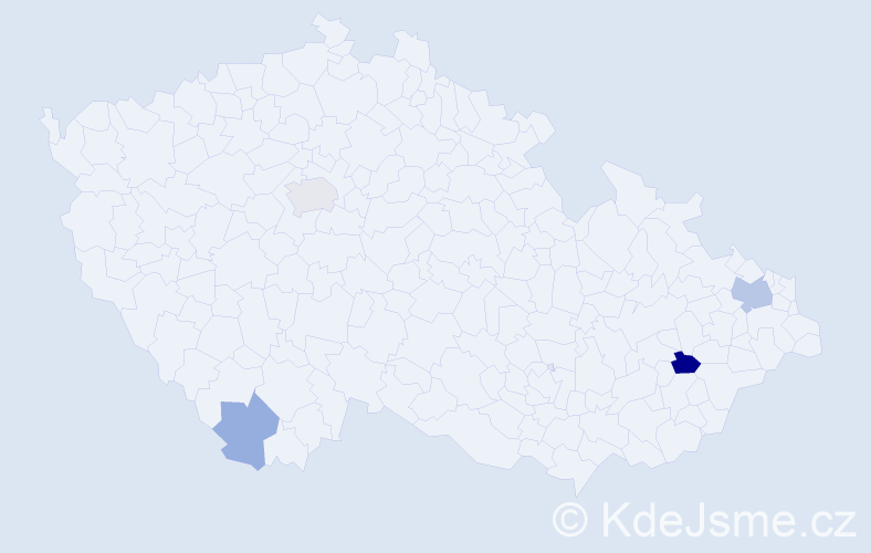 Příjmení: 'Kondysek', počet výskytů 8 v celé ČR