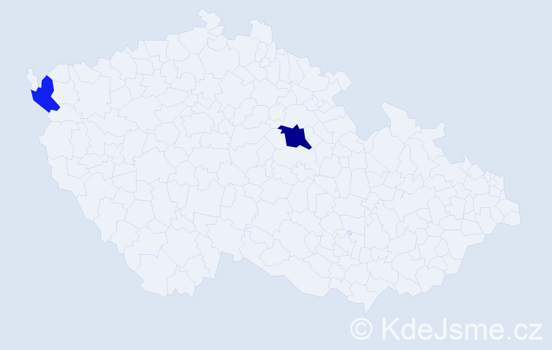 Příjmení: 'Rabenstein', počet výskytů 7 v celé ČR