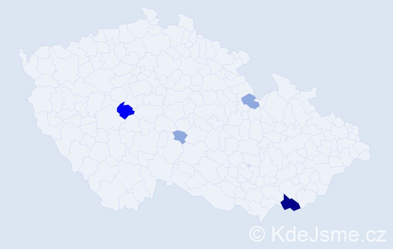 Příjmení: 'Sabotová', počet výskytů 14 v celé ČR