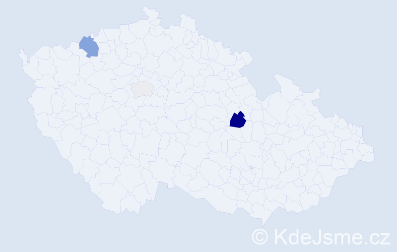 Příjmení: 'Valuška', počet výskytů 6 v celé ČR