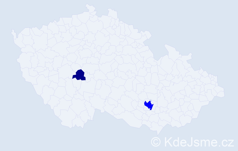 Příjmení: 'Komáromy', počet výskytů 3 v celé ČR