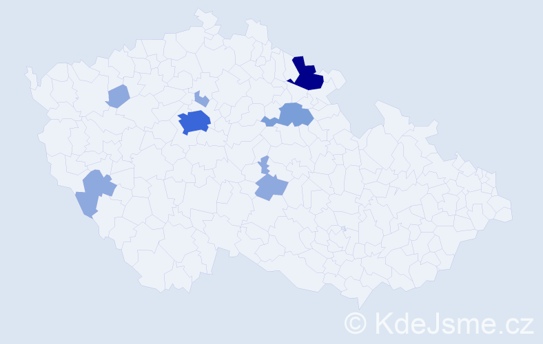 Příjmení: 'Lošová', počet výskytů 17 v celé ČR