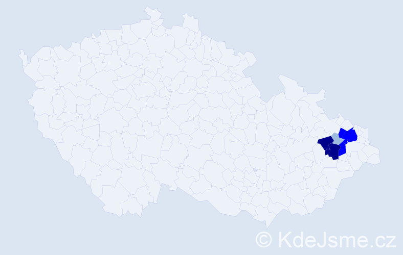 Příjmení: 'Kremling', počet výskytů 15 v celé ČR