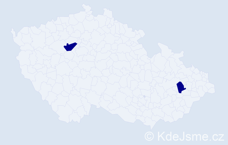 Příjmení: 'Pickarová', počet výskytů 2 v celé ČR