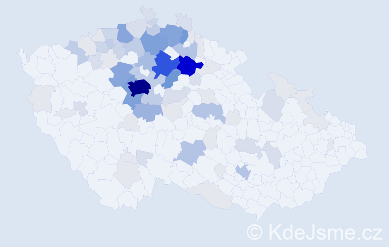 Příjmení: 'Košťáková', počet výskytů 314 v celé ČR