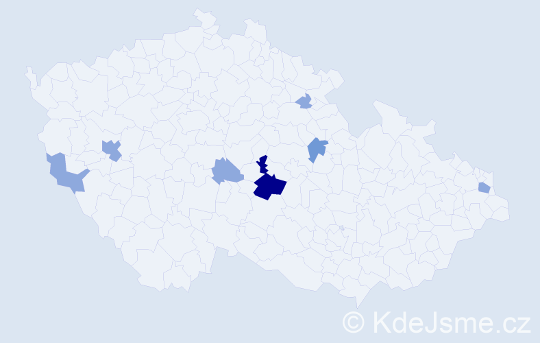 Příjmení: 'Polyaková', počet výskytů 13 v celé ČR