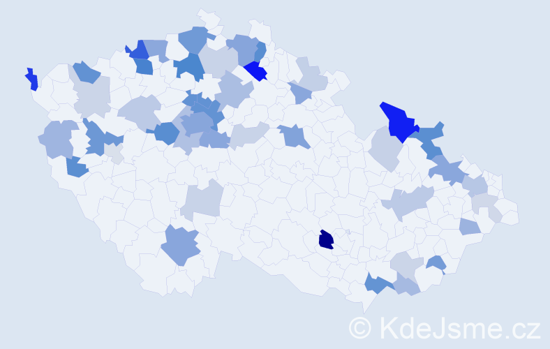 Příjmení: 'Gürtler', počet výskytů 134 v celé ČR