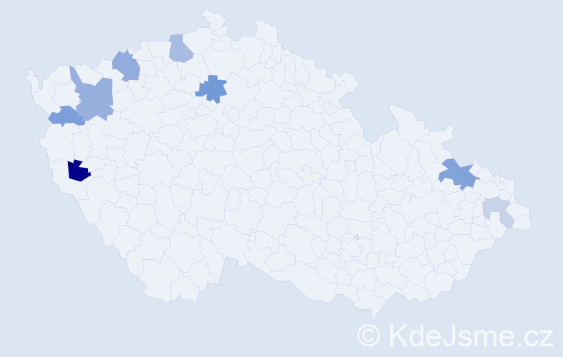 Příjmení: 'Findriková', počet výskytů 15 v celé ČR