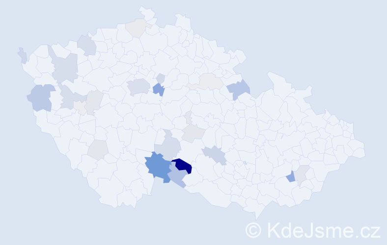 Příjmení: 'Sejrková', počet výskytů 84 v celé ČR