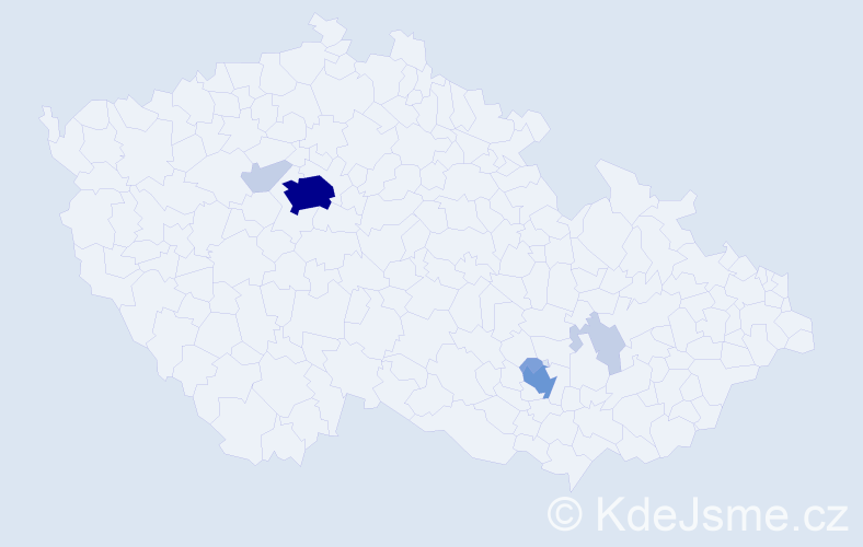 Příjmení: 'Messany', počet výskytů 20 v celé ČR