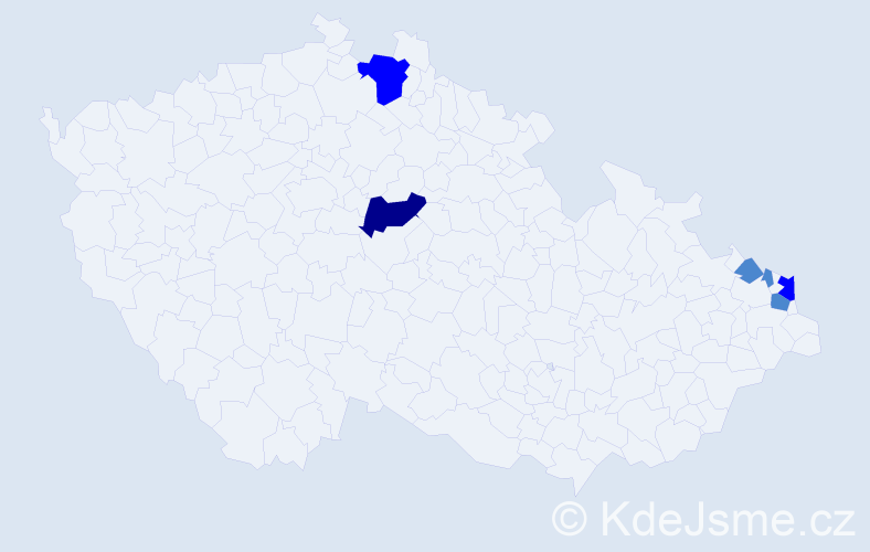Příjmení: 'Čálik', počet výskytů 10 v celé ČR
