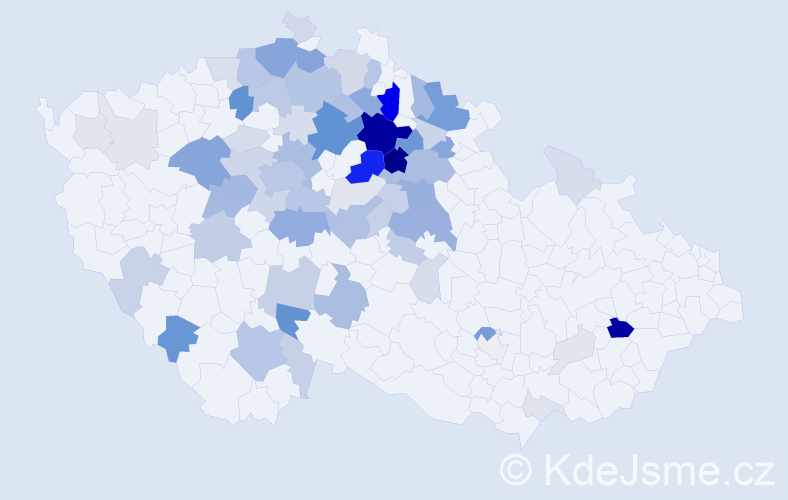 Příjmení: 'Bucek', počet výskytů 262 v celé ČR