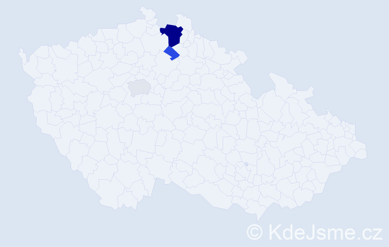 Příjmení: 'Kaušková', počet výskytů 13 v celé ČR