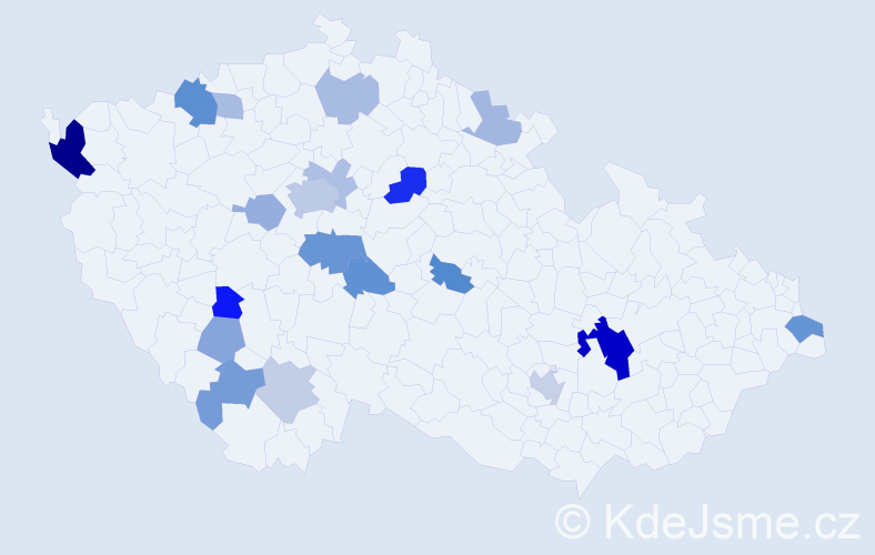 Příjmení: 'Chren', počet výskytů 41 v celé ČR