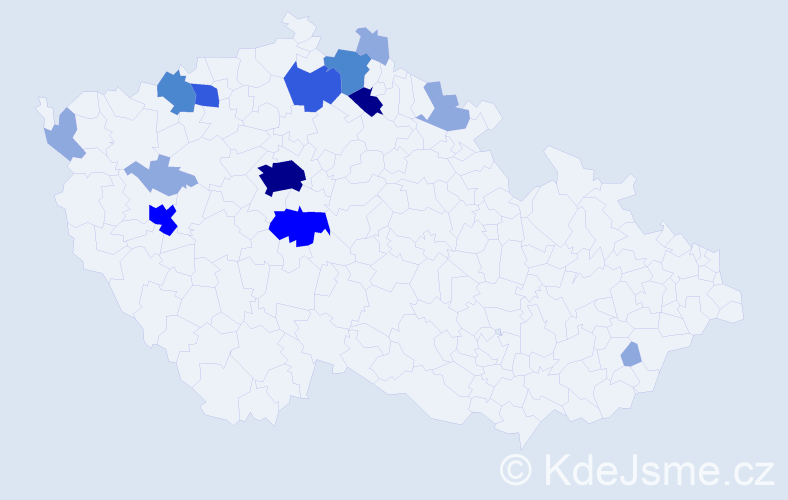 Příjmení: 'Kratzer', počet výskytů 33 v celé ČR