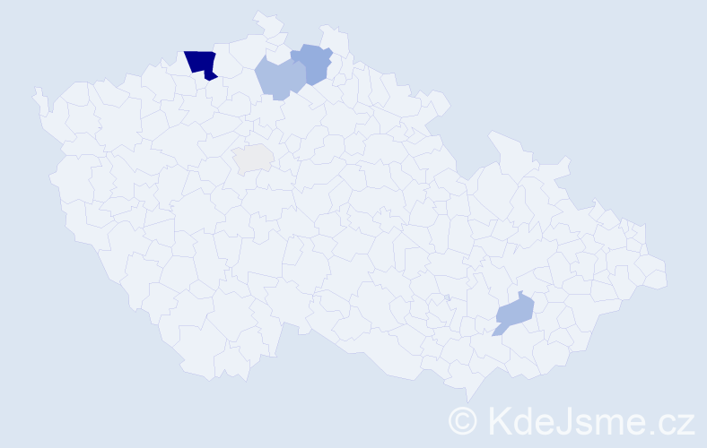 Příjmení: 'Winnerlich', počet výskytů 14 v celé ČR