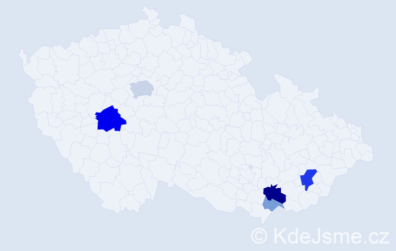 Příjmení: 'Boltnar', počet výskytů 13 v celé ČR