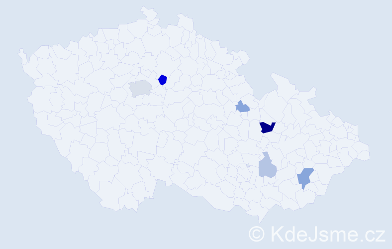 Příjmení: 'Castillo', počet výskytů 16 v celé ČR