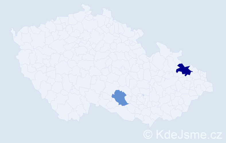 Příjmení: 'Samaras', počet výskytů 4 v celé ČR