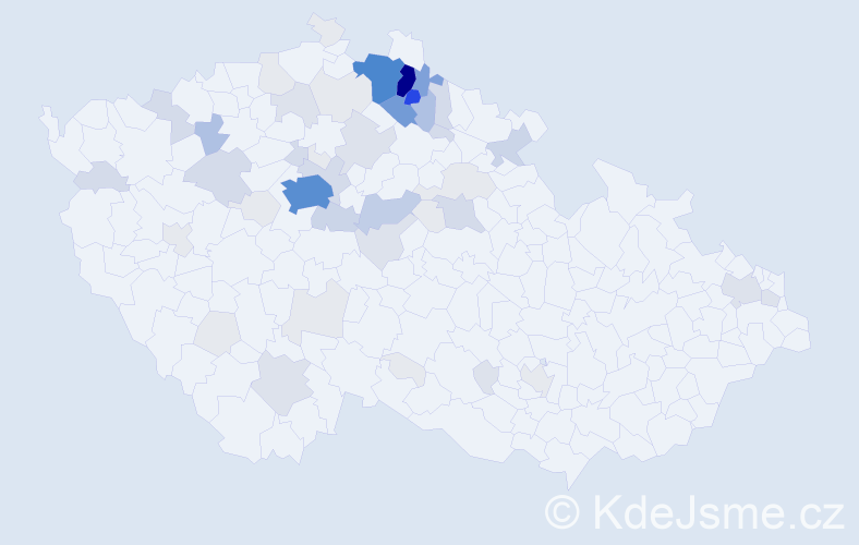 Příjmení: 'Hujer', počet výskytů 244 v celé ČR