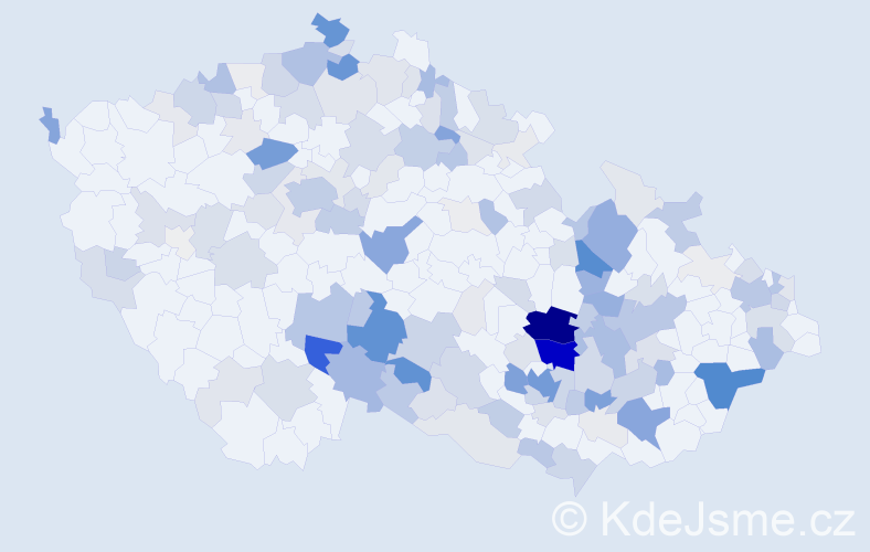 Příjmení: 'Fojtová', počet výskytů 636 v celé ČR